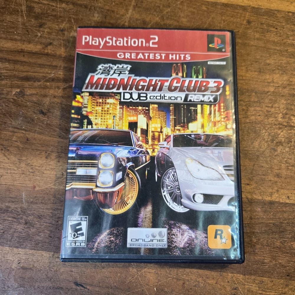 Midnight Club 3 Dub Edition Remix (Playstation 2, 2006) w/ manual